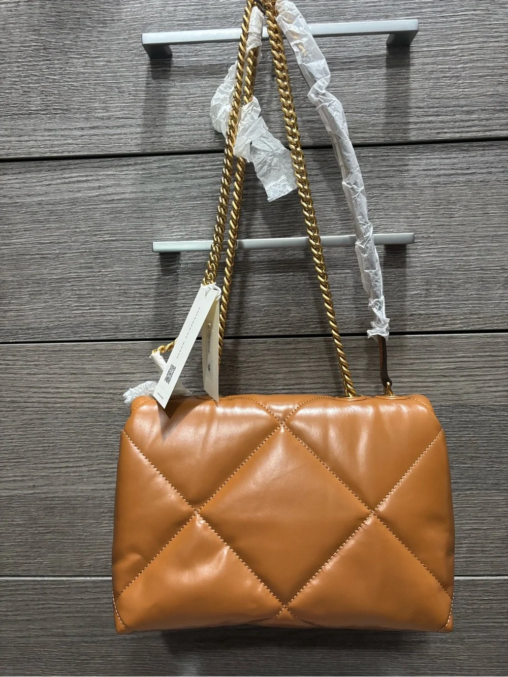 NWT - Tory Burch Small Kira Diamond Quilted Convertible Shoulder Bag